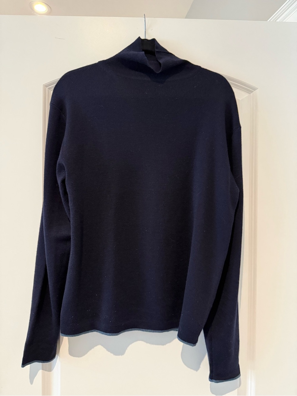 Daniel Hechter navy mock-neck sweater - L